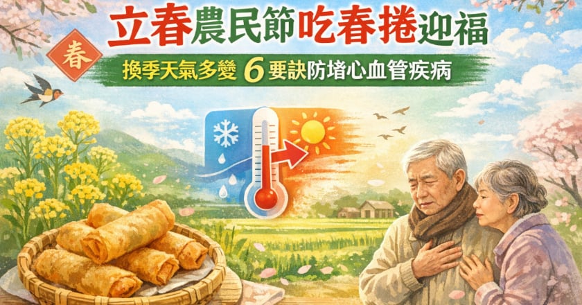 立春農民節吃春捲迎福 換季天氣多變6要訣防堵心血管疾病